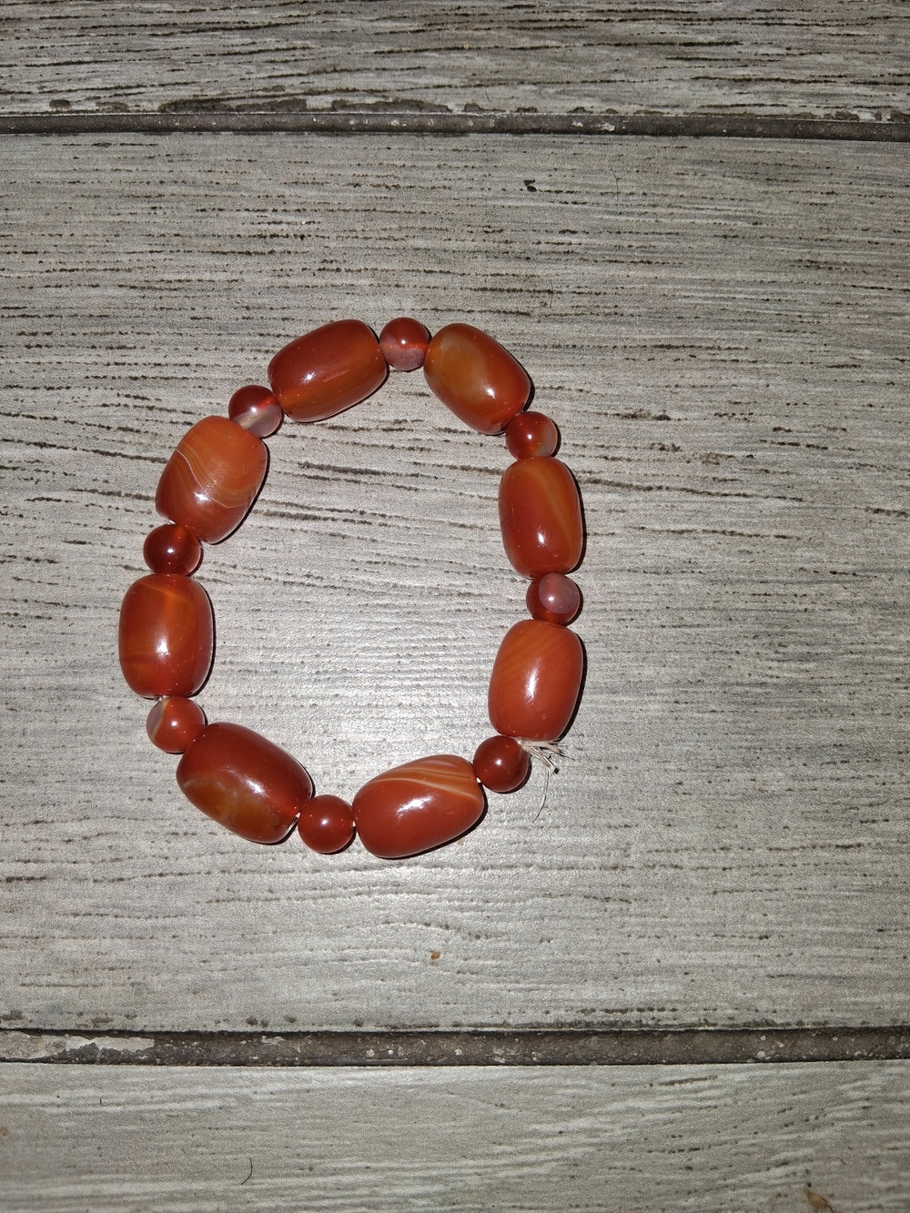 Vintage Carnelian Beaded Bracelet